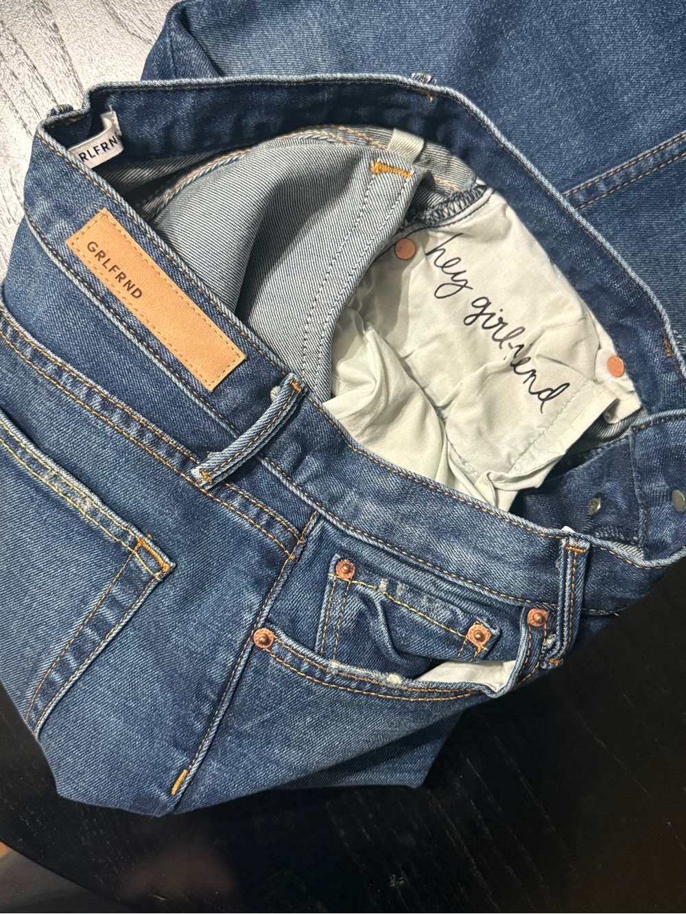 NWOT GRLFRND YASMIN Straight Skinny Jeans in Joan Jett wash - Picture 4 of 6
